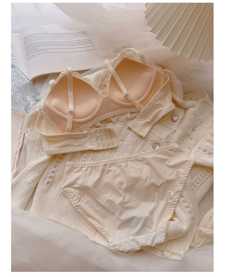 Set reggiseno push-up in pizzo Pure Desire, sexy, ricamato, intimo giapponese, reggiseno traspirante grande per donne con petto piccolo_voghion.com