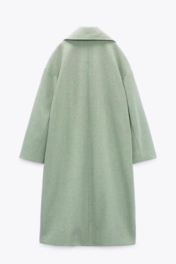 Women's multi-color autumn and winter New lapel double-breasted long thickened woolen overcoat coat 3046293_voghion.com