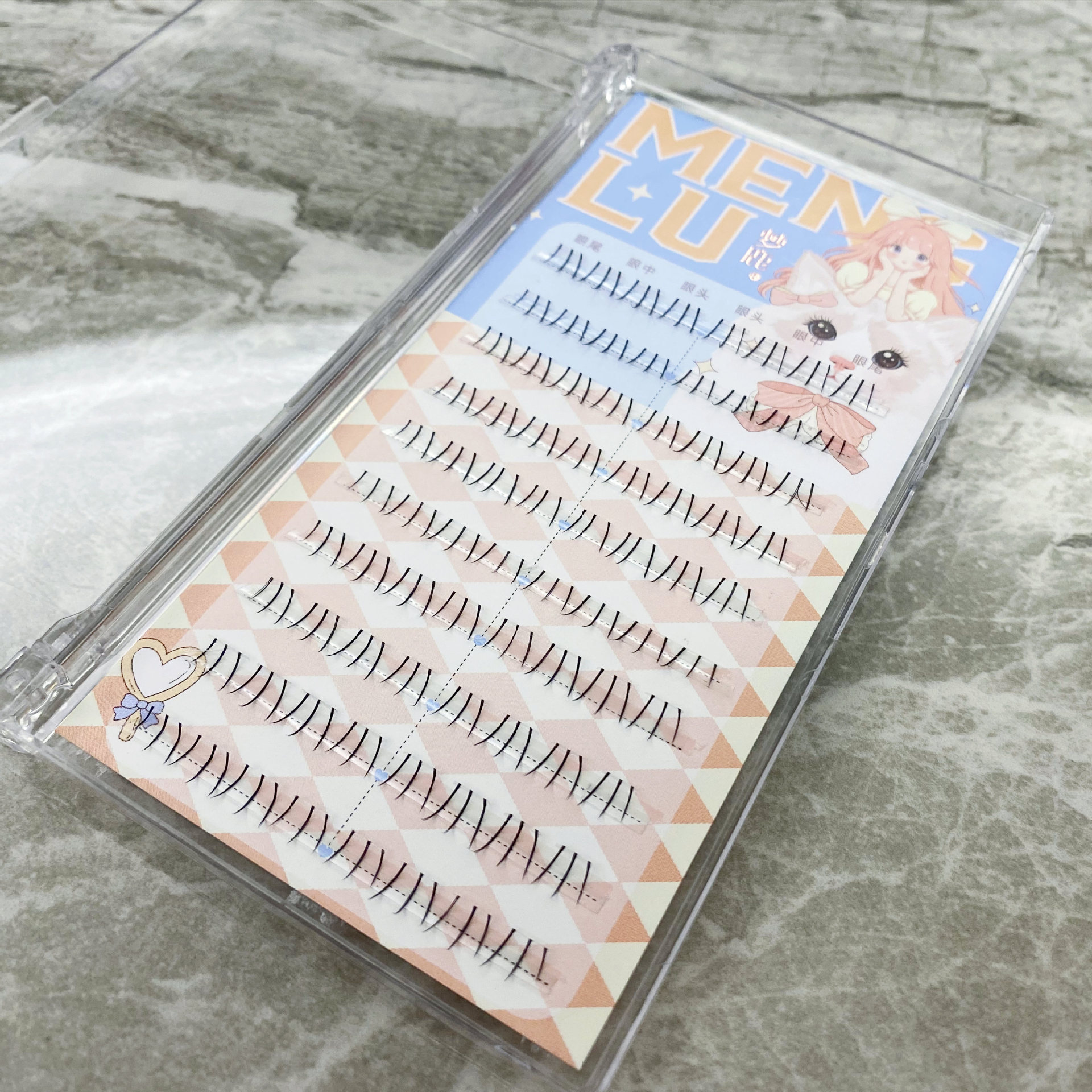 Menglu Women's Group Cat's Claw Claw Lower Eyelashes Natural Smart All-match Big Eyes Thick Segmented Mirror Eyelashes