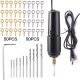 [140g paper box] electric drill + wrench +10 drill bits (0.8-1.2mm box) + gold and silver sheep angle nails 50 each