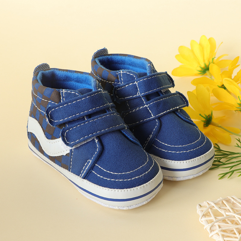 Foreign trade hot sale classic high-top baby canvas shoes toddler shoes soft bottom strap baby shoes