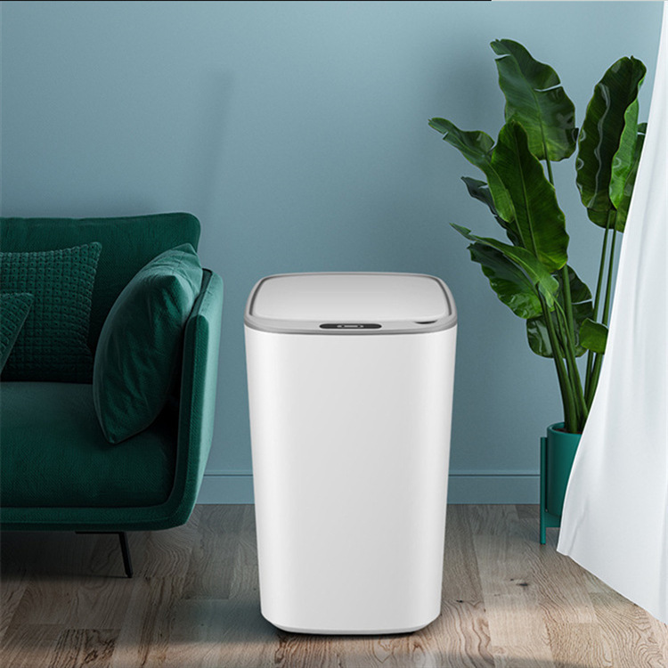 現代知能ゴミ箱自動誘導家庭用寝室キッチンプラスチック大容量ごみ処理器蓋付き|undefined