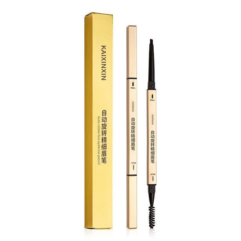 Small Gold Chopsticks Eyebrow Pen Small Gold Eyebrow Pen Long-lasting Sweat-proof Double-headed Extremely Thin Not Easy to Decolorize Small Gold Strip Double-headed Eyebrow Pen Straight