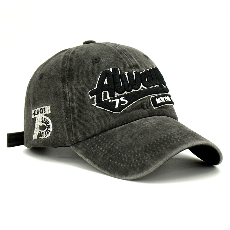 AliExpress washed old letter embroidered peaked cap trendy brand men's outdoor sun protection sun protection baseball cap for children