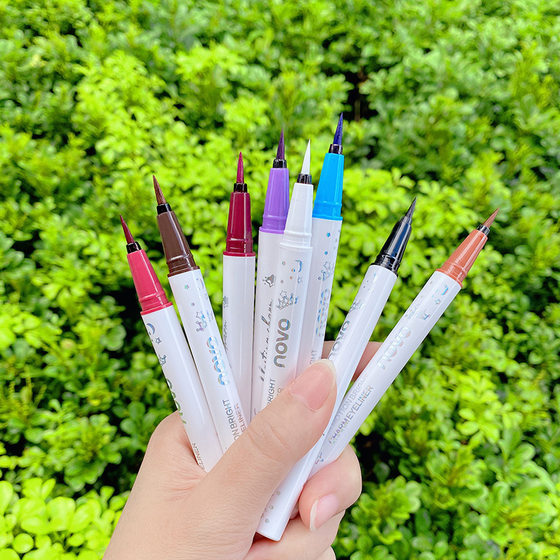 NOVO5375 random color eyeliner pen outline very fine-eyed novice waterproof quick-drying not easy to fade multi-color