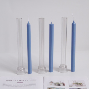 Church top 2.2cm diameter spire slender rod wax vertical stripes fine tooth rod wax diy aromatherapy candle plastic mold