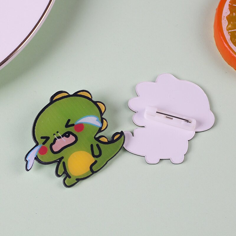 Cartoon cute little dinosaur acrylic brooch backpack accessories patch gift