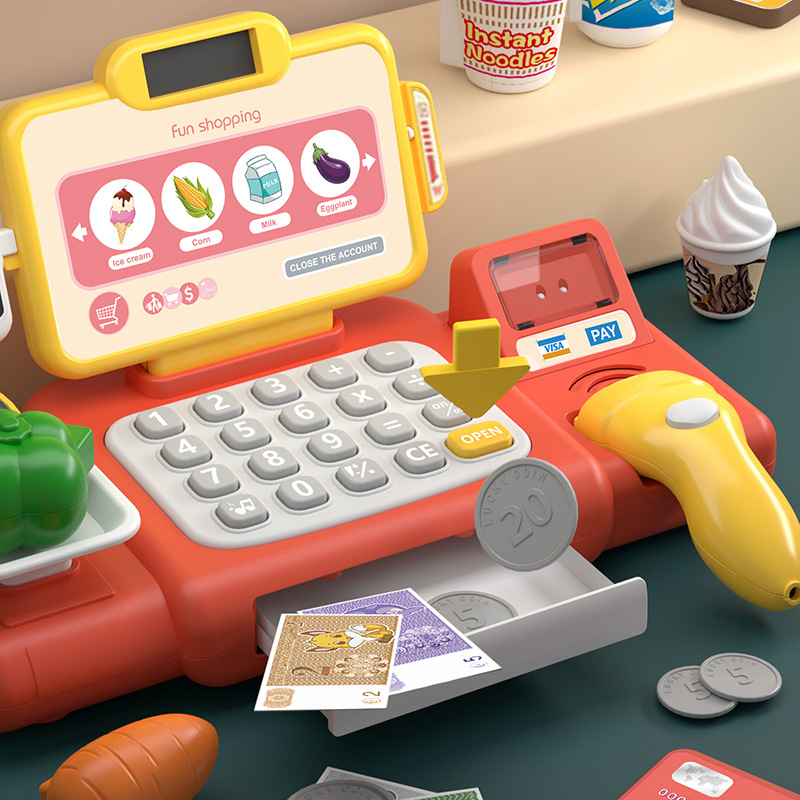 Intelligent recognition cash register language broadcast children play house simulation cash register toy
