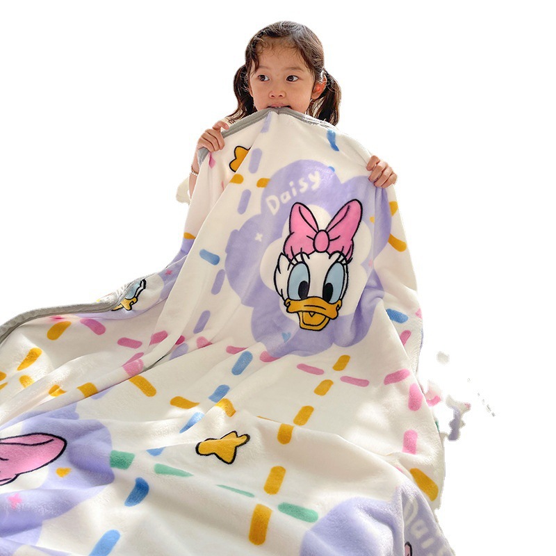 Cartoon Xiaoni children's blanket thickened milk velvet casual blanket baby velvet blanket student kindergarten lunch break blanket