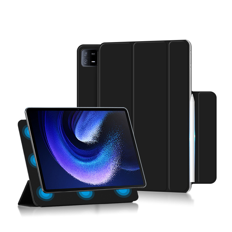 Подходит для Xiaomi Tablet 6Pro Защитный чехол Xiaomi pad6 Магнитный двухсторонний зажим 10,9-дюймовый кожаный чехол с пряжкой