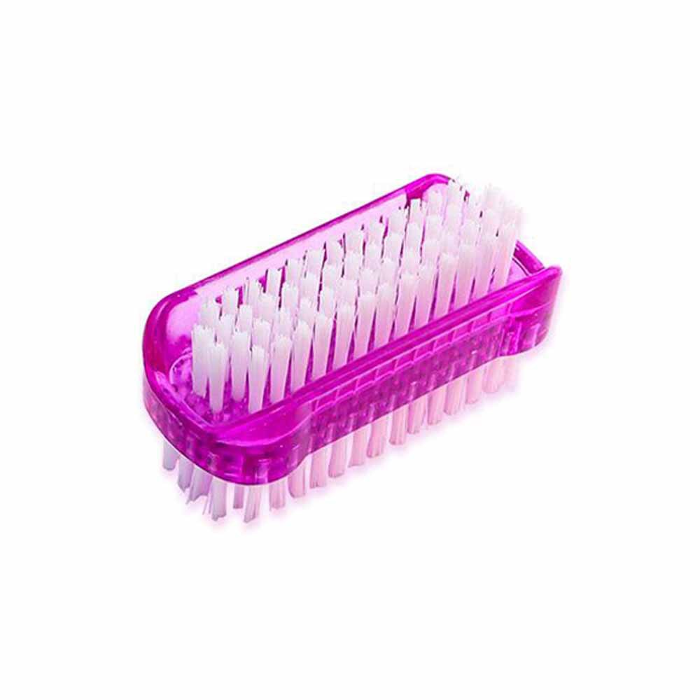 In stock wholesale plastic nail brush double-sided nail powder dust brush nail tools nail seam cleaning hand washing brush suit