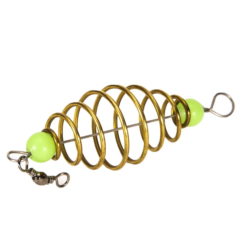 SOURCE manufacturer copper olive Spring Fishing device electroplating Library fishing wild fishing nest feeder in stock wholesale