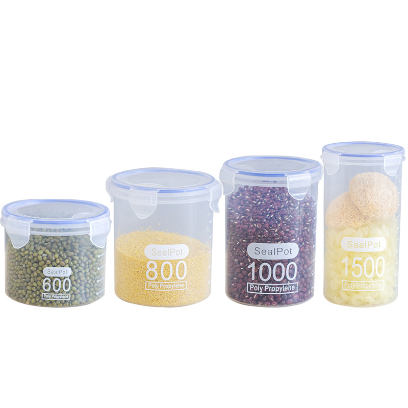 Large Sealed Transparent Plastic Sealed Jar Milk Powder Jar Food Jar Kitchen Grain Storage Box Storage Jar