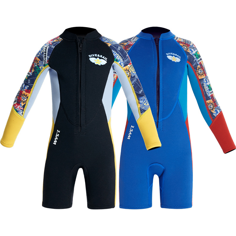DIEV & SAIL new children's warm diving suit 2.5mm one-piece long sleeve diving suit outdoor snorkeling surfing suit