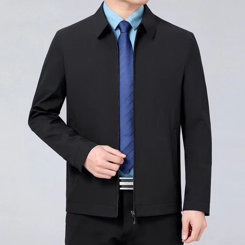 Dad's Spring Clothes Middle-aged Men's Thin Jacket Spring and Autumn Middle-aged and Old Men's Jacket 40-50 Years Old Men's Jacket