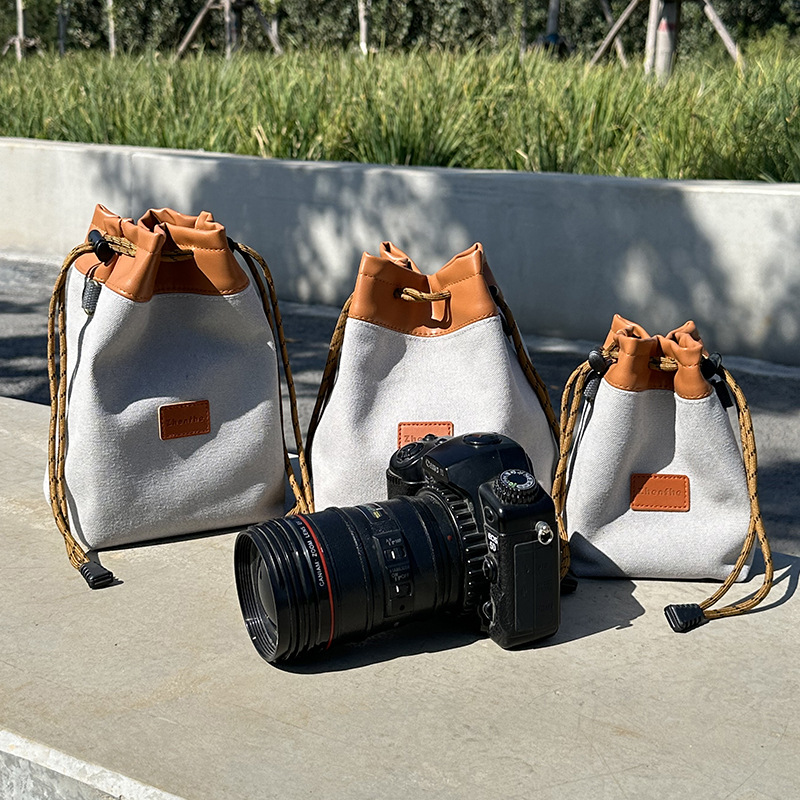 Canon Sony Fuji SLR camera lens bag storage photography bag canvas micro single digital liner camera case for men