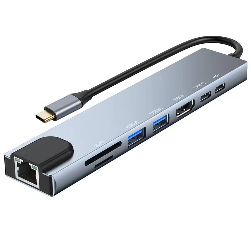 Type-c拡張ドック8-1hdmiノート変換器usb3.0ネットワークカードハブtype6in16-1|undefined