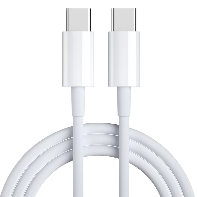 60w dual type-c data line ctoc fast charging line for apple 16 flat data line 15 mobile phone charging line