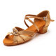 Girls' Latin Dance Shoes Soft-soled Low-heeled Girls Dance Shoes Children's Wear-resistant Performance Cha Dance Shoes
