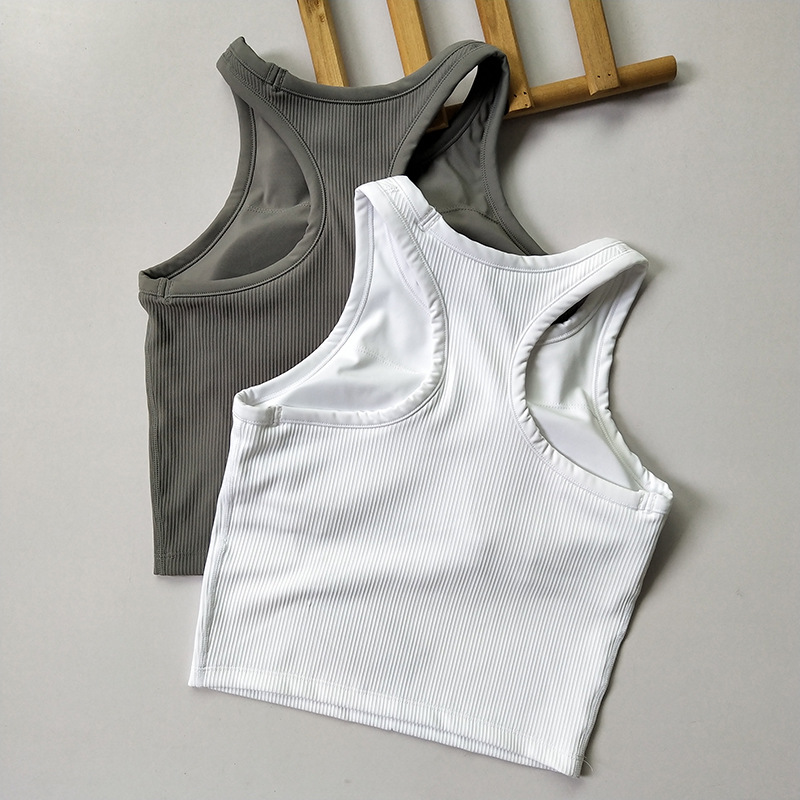Lu же Yoga Vest Женская I-образная накладка на грудь, верхняя одежда для фитнеса, плотная быстросохнущая Спортивная одежда для бега, летний топ