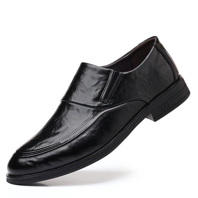 Autumn 2023 New Men's Business Dress Shoes Men's Genuine Leather Breathable Pointed Leather Shoes Leg Shoes Men's 1358