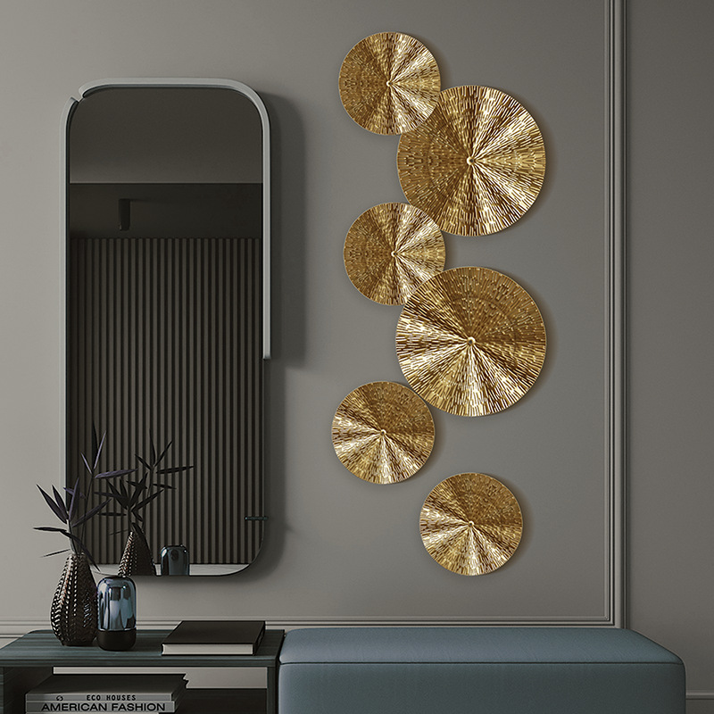 Modern Home mural Creative Straight Pattern Wave Irregular Round Design Sunglasses Wall Decoration Hand Gift Pendant