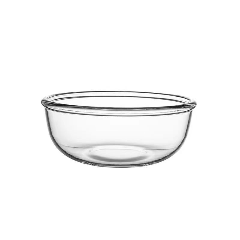 High Temperature Resistant Transparent Glass Bowl Thickened and Basin High Borosilicate Glass Household Large Salad Bowl for Microwave Oven