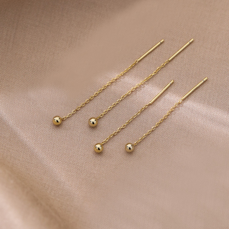 S925 Silver Round Beads Earrings for Women Earrings Cute Doudou Balls for Ears Light Luxury Fashion High-end Versatile Earrings