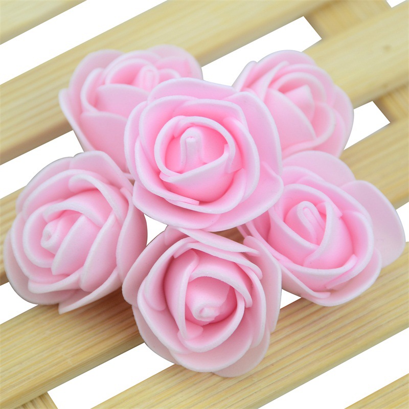 Factory Direct simulation 3.5cm foam flower diy bear accessories rose wedding fake flower for wholesale