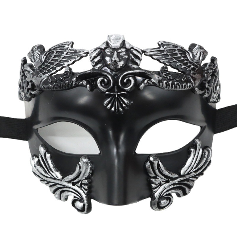 Amazon Hot Sale Egyptian Men Greco-Roman Samurai Half Face Mask Venice Halloween Masquerade