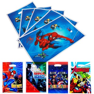 Spiderman Children's Birthday Party Gift Bag Back Gift Bag Candy Bag Cookie Bag Plastic Packaging Bag Captain America