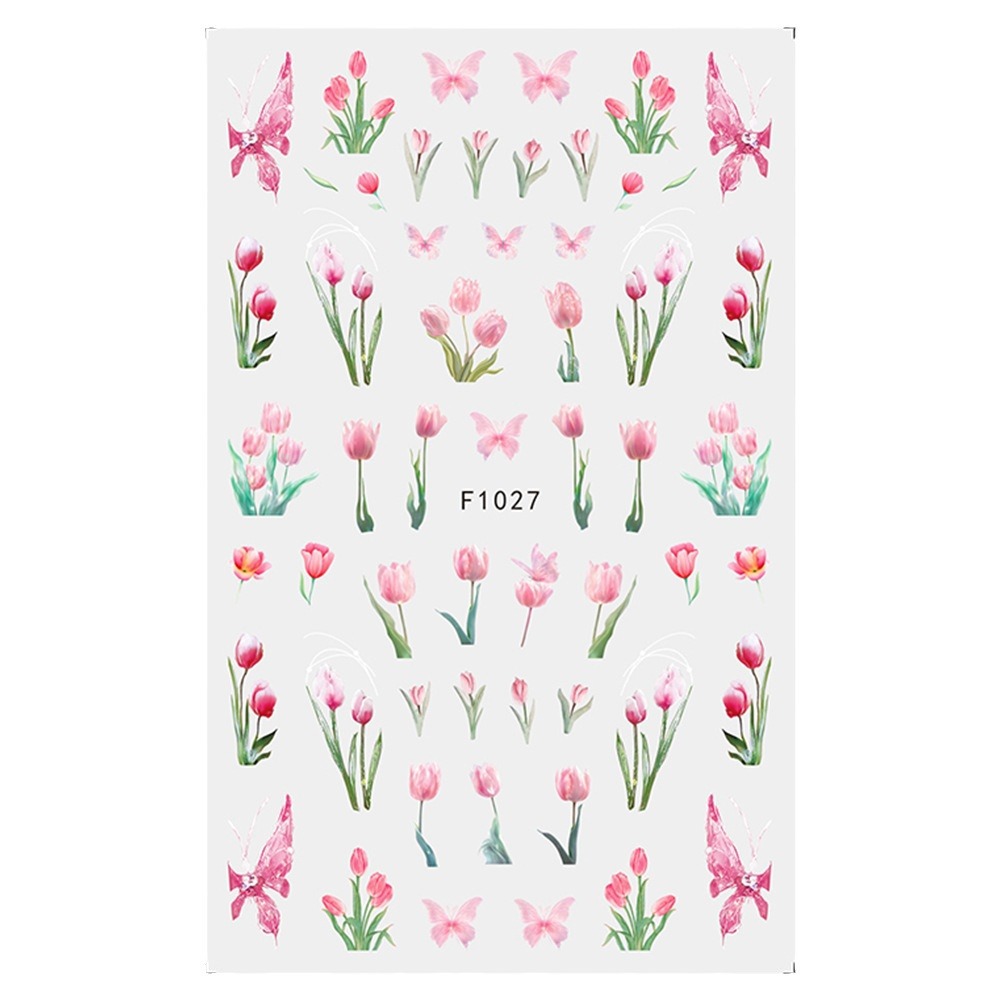 Spring Floral Nail Stickers for Nail Art Decoration_voghion.com