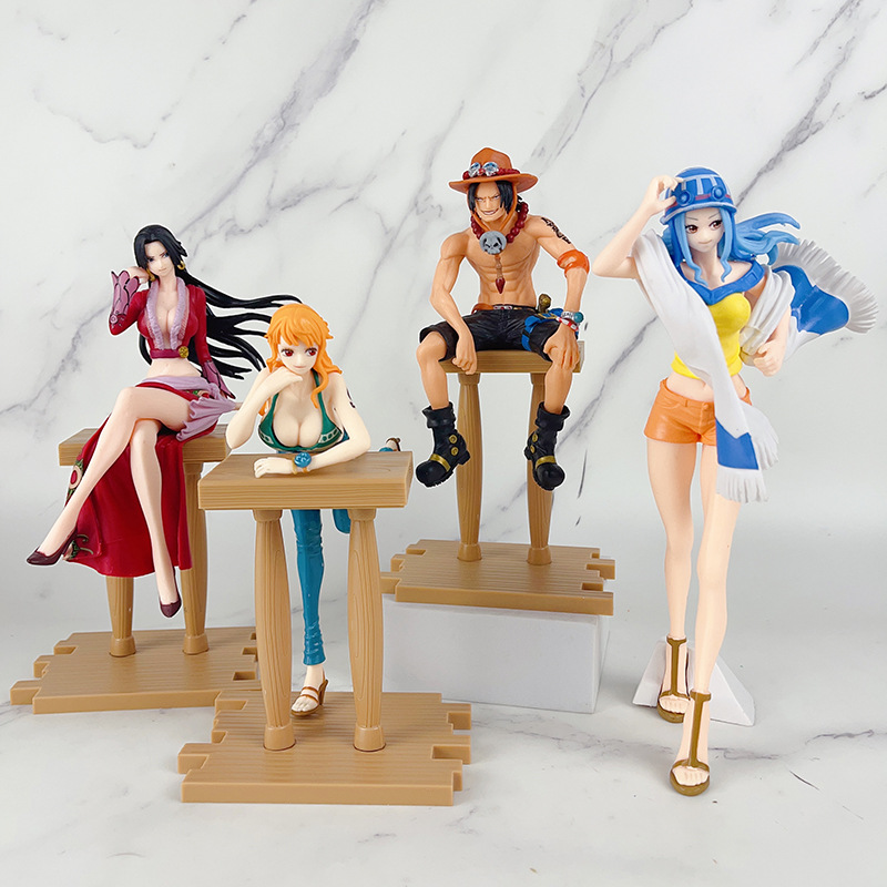 One Piece Cartoon Handmade Ace Female Emperor Vivian Nami Secondary Beauty Girl Model Ornaments