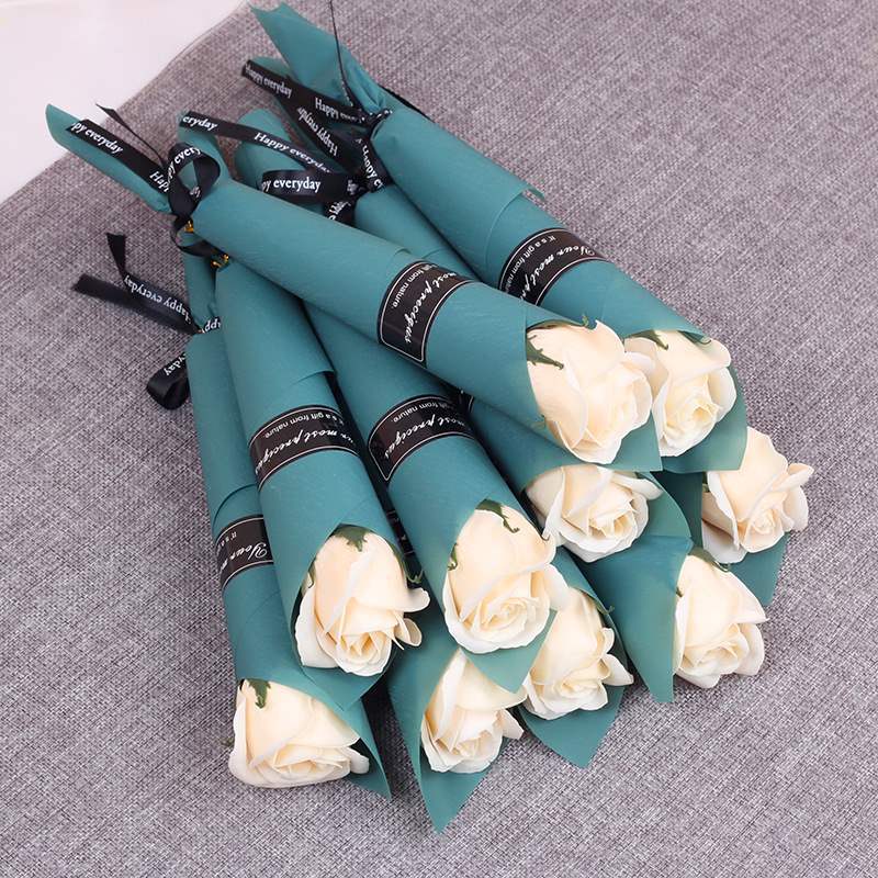 Teachers' Day Gifts Wholesale Rose Carnation Single Bright Soap Flower Festival Opening Activities Street Sweeping Promotion