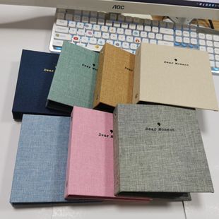 Cotton and linen cloth 5 inch card book 3 inch polaroid loose-leaf photo album love bean album movie small card insert storage book