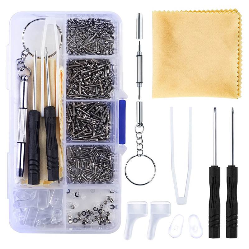 Screw Glasses Frame Repair Kit Tool Box Glasses Anti-slip Sleeve Ear Hook Glasses Accessories