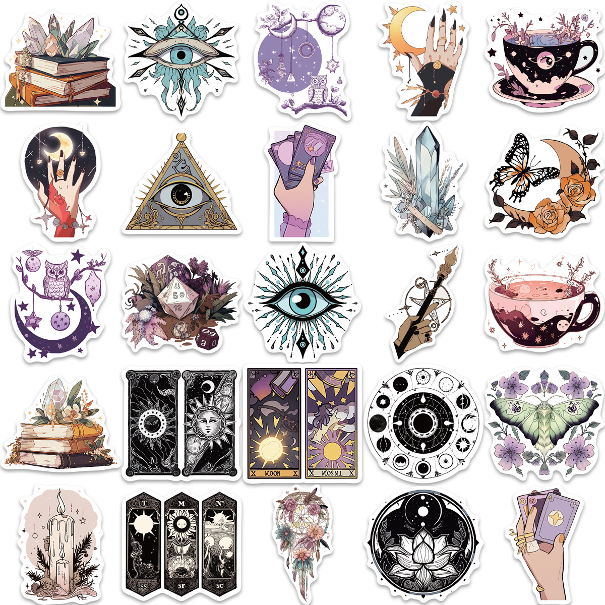 50 original magic witch graffiti stickers decorative guitar luggage DIY creative waterproof stickers hot wholesale
