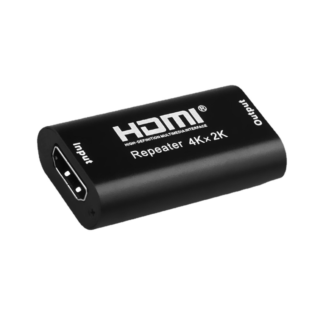 Cross-border HDMI repeater 40M signal amplifier 4K hdmi female-to-female adapter straight-through head 20M at both ends