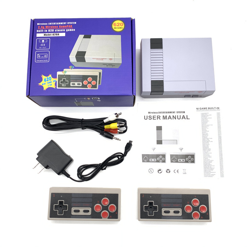 Factory direct new NES620 wireless game machine classic nostalgic 80 FC TV game machine red and white machine