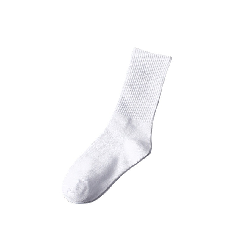 Socks Men's Trendy Long Tube Sweat Absorbing Breathable Cotton Sports Socks Boys Running Fitness Cotton Basketball White Socks Men's High Tube