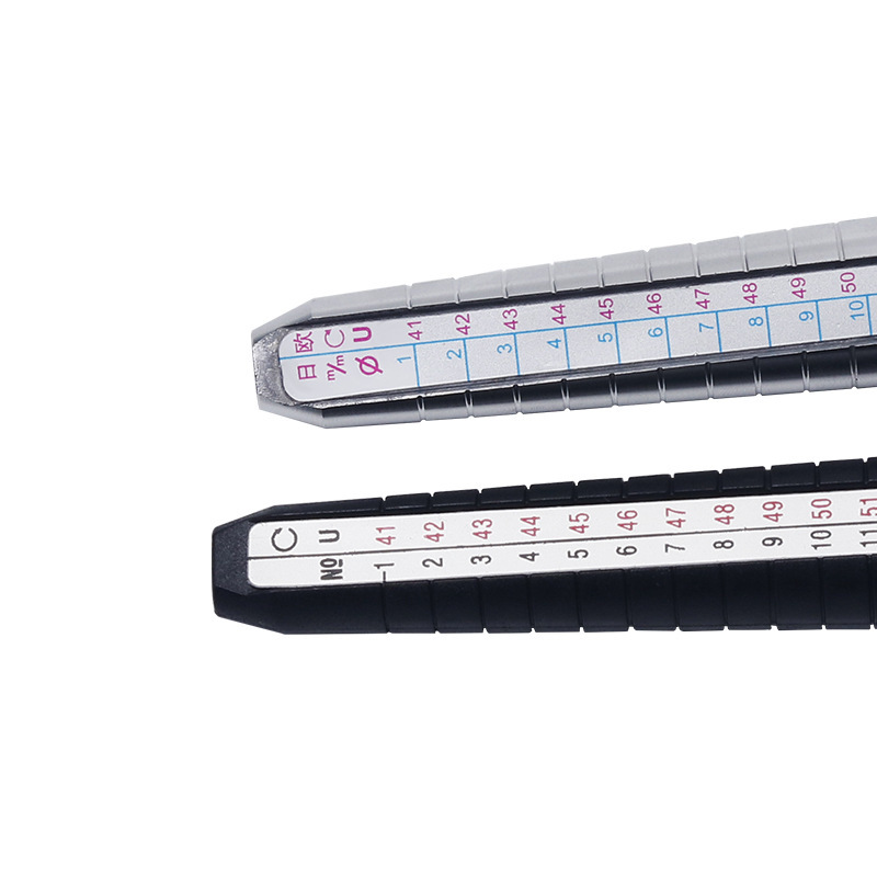 Four-size Stick Ring Measuring Stick Meidu Stick Hong Kong Stick American, British and European Method Ring Measuring Conversion Stick Ring Stick
