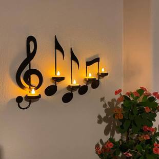 Cross-border Creative Candle Holder ins European Style Candlelight Dinner Wedding Birthday Gift Ornaments Music Left Button Candle Holder