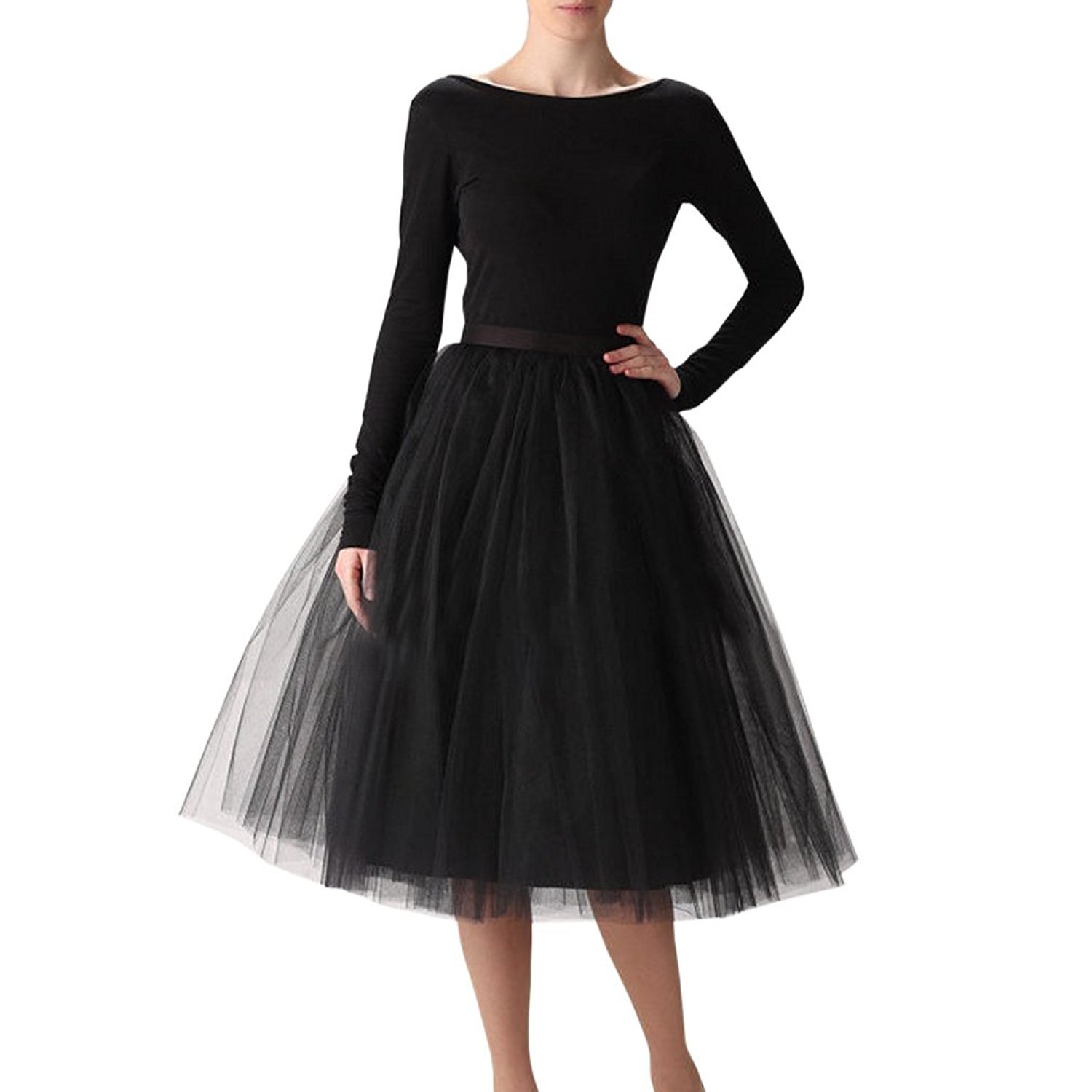 Factory wholesale Amazon sales European and American half-length tutu skirt 65cm long five-layer gauze skirt tulle shirt