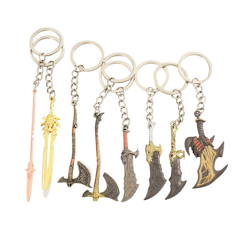 God of War 5 weapon peripheral Kratos Leviathan Axe chaos blade mini weapon metal pendant