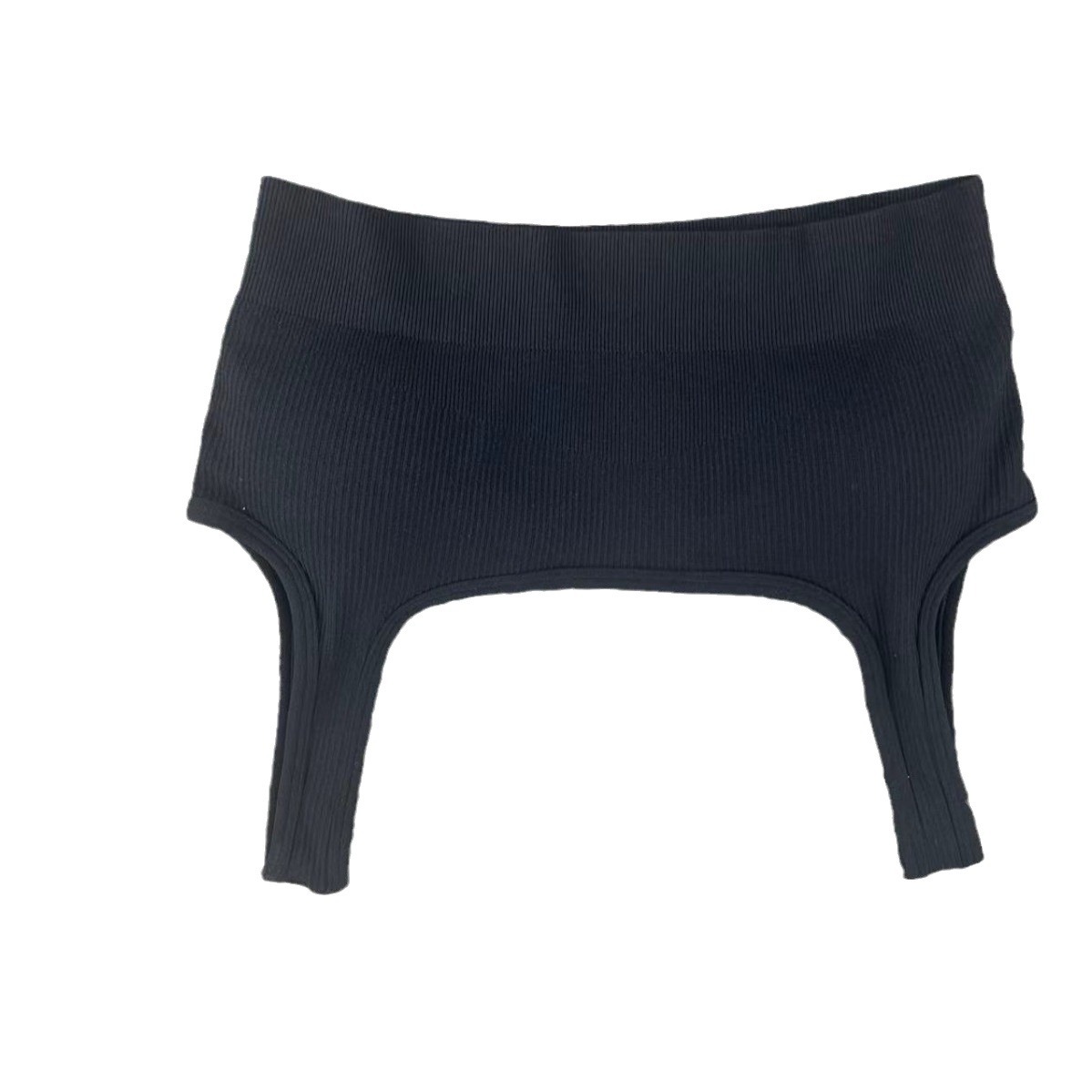 European and American seamless threaded U-shaped solid color sports vest