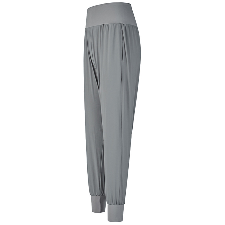 Loose Sports Trousers Trendy Foot Bundling Running Outdoor Training Hidden Double-Layer Belly High Waist Yoga Fitness Pants for Women