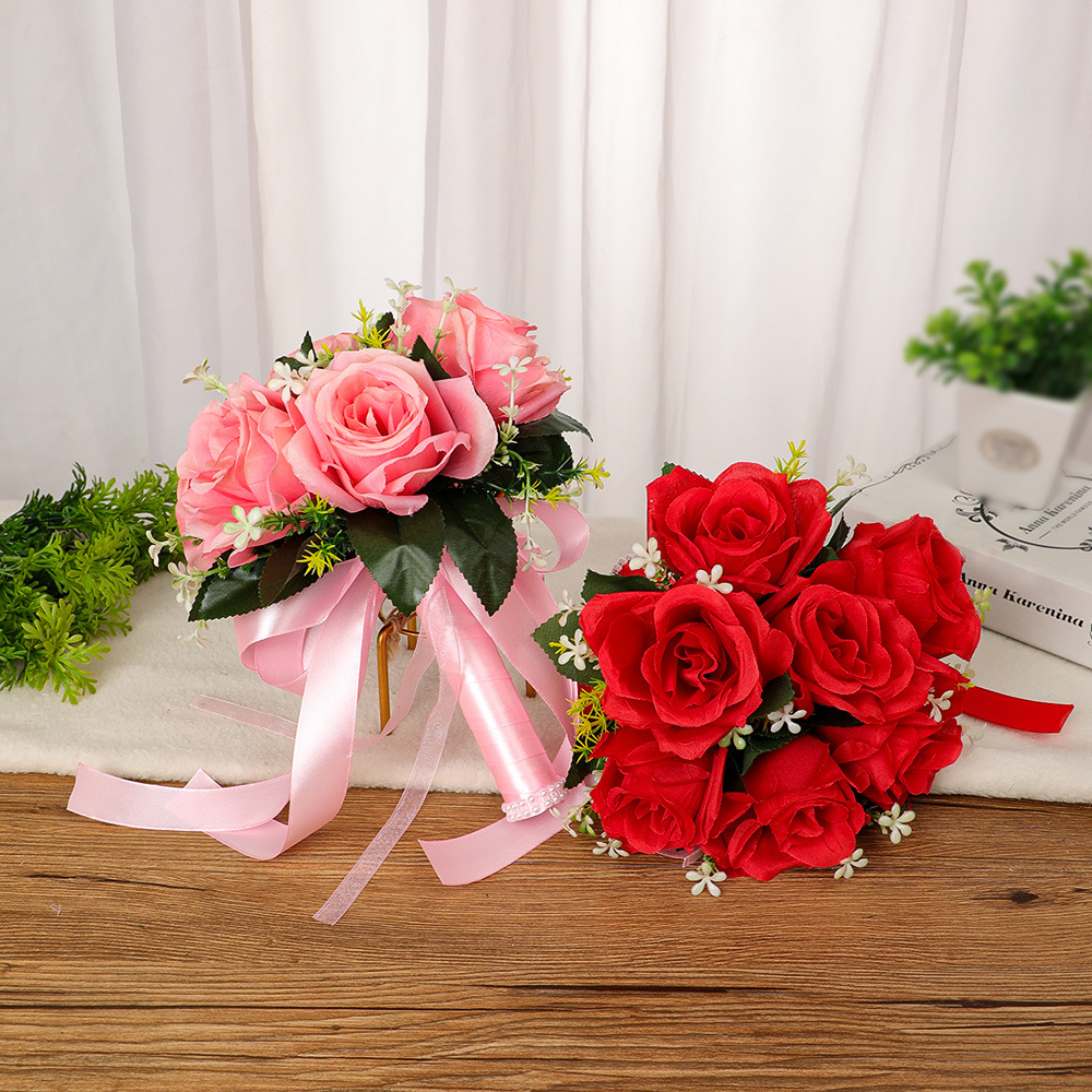 New Mori style bouquet Amazon foreign trade wedding supplies bride bouquet bridesmaid sisters group holding bouquet