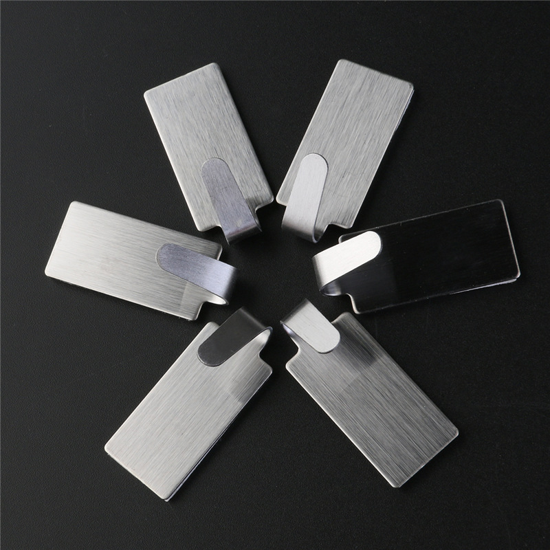 Cross-border hook clothes hook 304 stainless steel single hook engineering hotel bathroom coat hook punch-free clothes hook behind the door