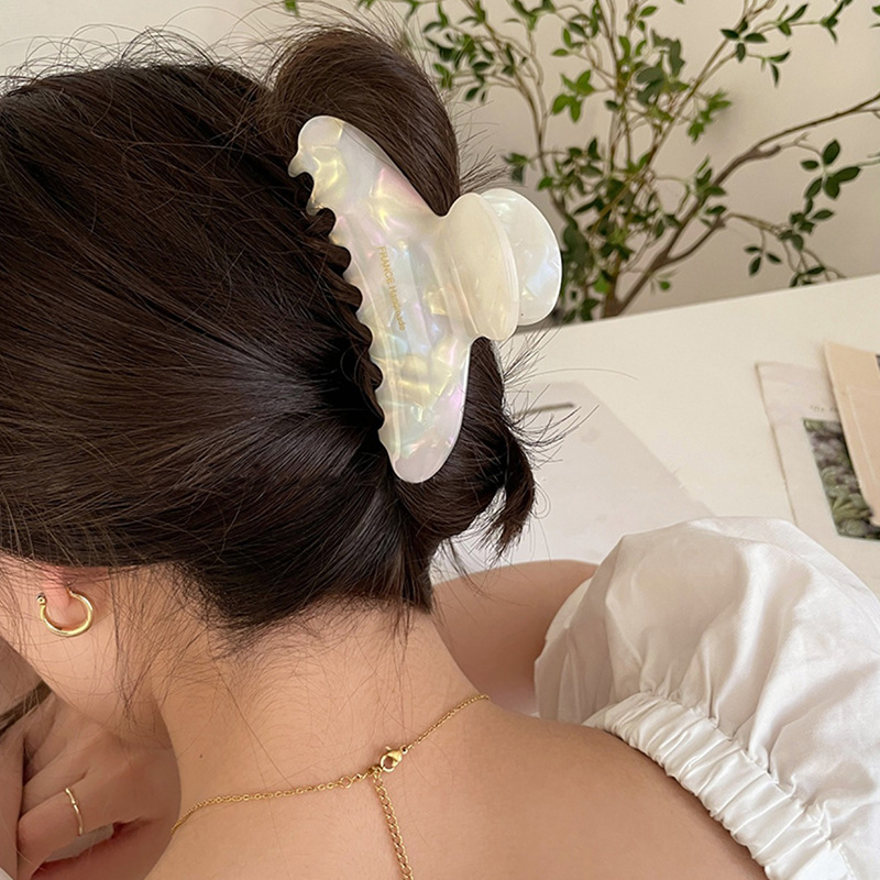 French Gold Label Acetic Acid Disc Hair Grab Clip Large Clip Headdress Hair Clip Back Head Shark Clip Hair Accessories 2023 New
