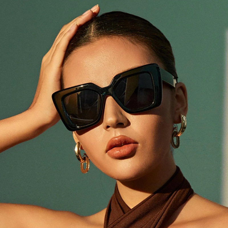 Little Red Book Same Style Live Sunglasses New Large Frame Wear Sunglasses Fashion Modified Face Shading Glasses